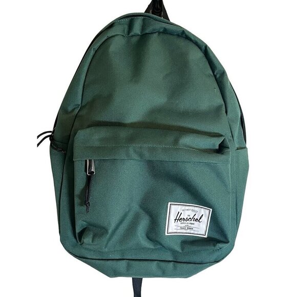 Herschel School Backpack Green Classic Preppy Eco Neutral Retro Academia Solid - Picture 1 of 12